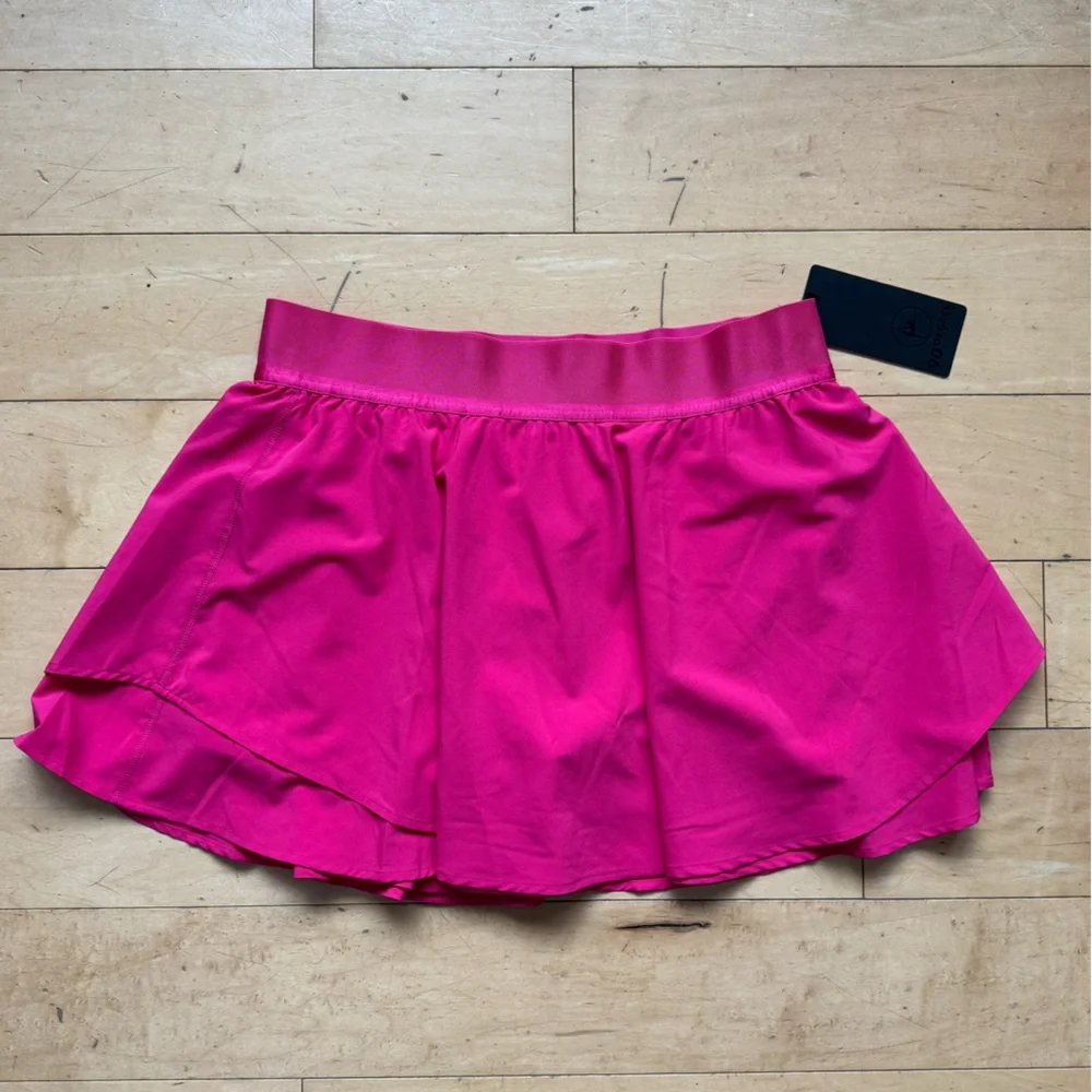 NWT 90 Degrees by Reflex Lightstreme Hypersonic Layered Skort, XL, preppy sorbet